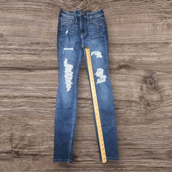 Hollister Denim - Hollister High Rise Super Skinny Jeans Womens Size 0 Distressed Stretch NWT